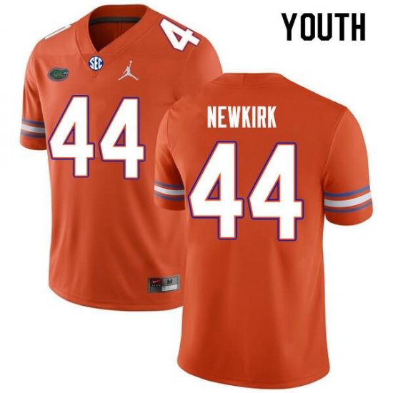 Youth Florida Gators #44 Daquan Newkirk NCAA Nike Orange Authentic Stitched College Football Jersey LCI2262KS